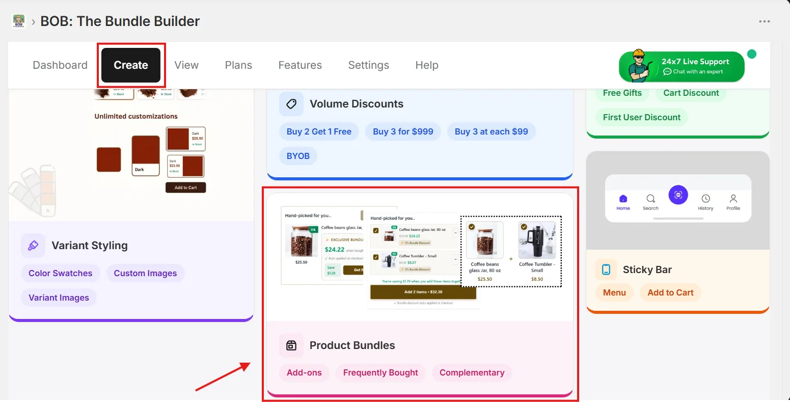 Choose Product Bundles