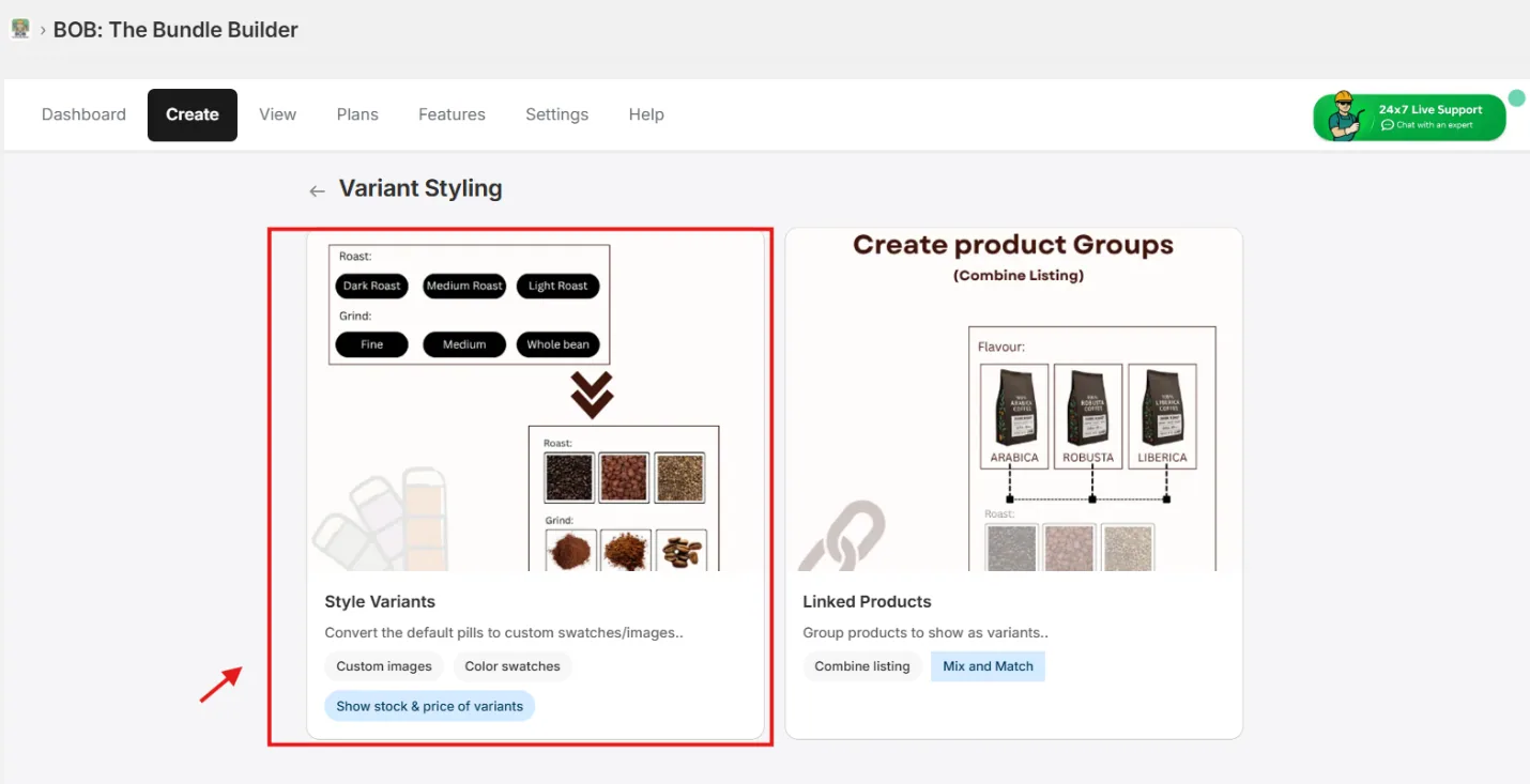 Choose Style Variant Picker