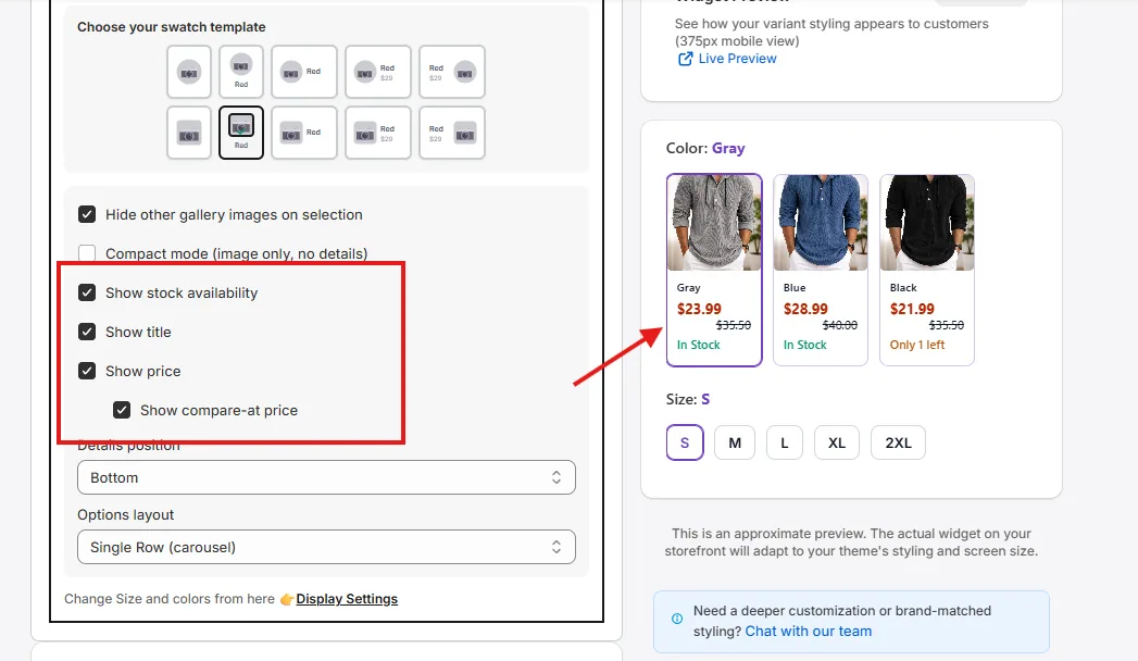 Customize template